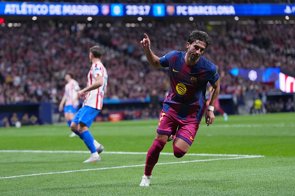 Champions League Soccer Match: Atletico Madrid vs Barcelona