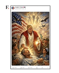 Trump Slammed Over ‘Jesus Healing’ Image: A Brief History Of Papal Showdowns With Presidency IMAGO / Bestimage : After strongly criticizing the Pope, Donald Trump posted a photo of himself portraying Jesus Christ, before deleting it, on April 13, 2026 Trumps Truth Social platform via Bestimage After strongly criticizing the Pope, Donald Trump posted a photo of himself portraying Jesus Christ, before deleting it