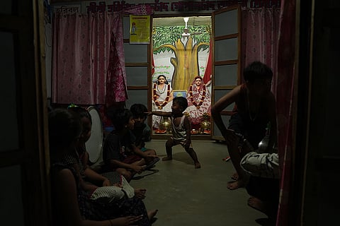 A temple dedicated to founder of the Matua sect Harichand Thakur and his wife, Shanti Maata.