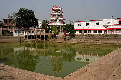 Thakur Bari area, the spiritual centre of the Matua community, in Thakurnagar.
