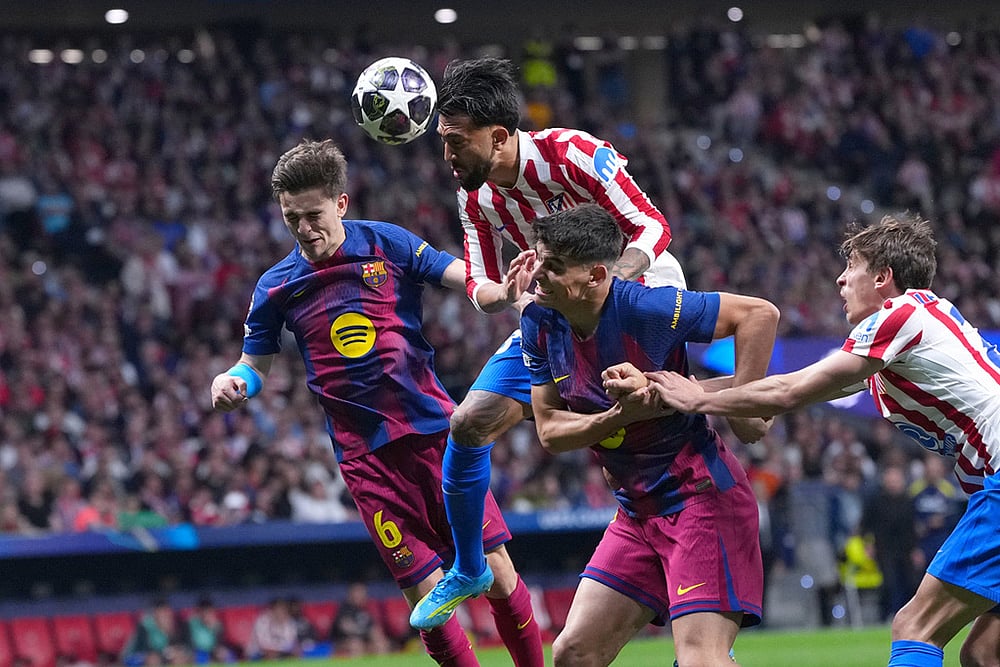UEFA Champions League Soccer Match: Barcelona vs Atletico Madrid