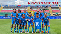 | Photo: AIFF : The India women's football team starting against Malawi during their FIFA Series 2026 third-place play-off match on April 15, 2026.