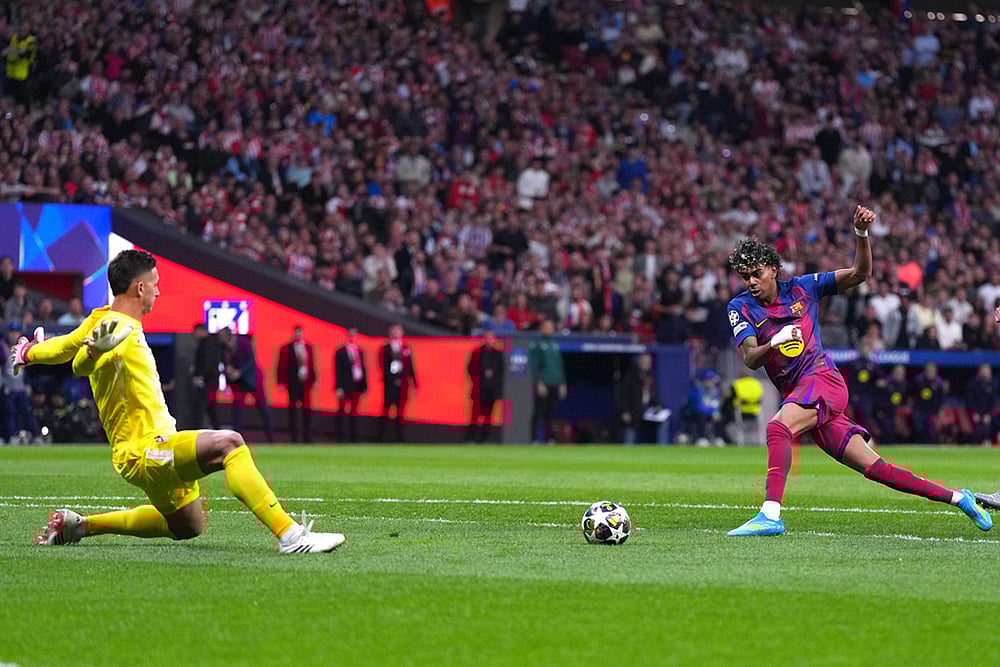 Champions League Soccer Match: Barcelona vs Atletico Madrid