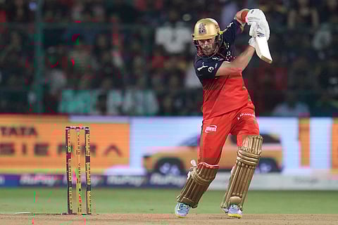 Royal Challengers Bengaluru's Phil Salt plays a shot during the Indian Premier League cricket match between Royal Challengers Bengaluru and Lucknow Super Giants in Bengaluru, India.