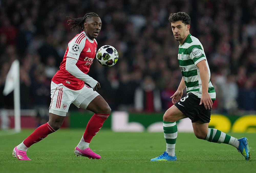 Arsenal Vs Sporting CP Champions League 2025-26 Quarter-Final-Eberechi Eze