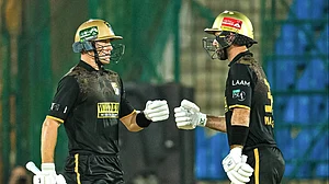 HHKingsmen/X : Glenn Maxwell and Marnus Labuschagne in action for Hyderabad Kingsmen during PSL 2026.
