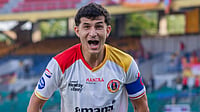 East Bengal 0-0 Bengaluru FC LIVE Score, ISL: Red & Gold Brigade Look To Stretch Unbeaten Run | Photo: AIFF : East Bengal players celebrate after scoring during the Indian Super League match against Chennaiyin FC on April 11, 2026.