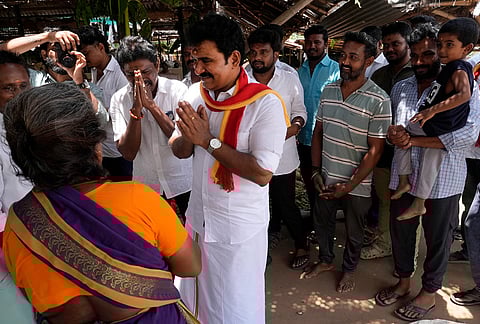 Nirmal Kumar from Tamilaga Vettri Kazhagam (TVK) actively Election campaigning at Thiruparankundram, Madurai connecting with locals and sharing his vision for the community.