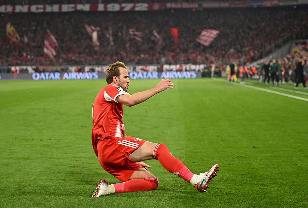 Bayern Munich Vs Real Madrid Champions League 2025-26 Quarter-Final-Bayerns Harry Kane