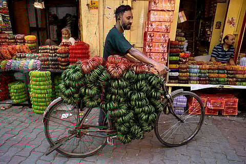 Sadar Bazaar in Firozabad is home to nearly 1,000 bangle shops. The market stands deserted