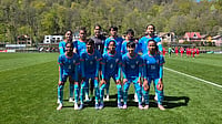 India U17 0-3 Russia U17, Women's Friendly: Young Tigresses End Sochi Campaign With Third Defeat | Photo: AIFF : The India U17 women's football team starting the third women's international friendly against Russia on April 17, 2026.
