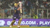| Photo: AP/Ajit Solanki : Kolkata Knight Riders Tim Seifert plays a shot during the Indian Premier League cricket match between Gujarat Titans and Kolkata Knight Riders in Ahmedabad.