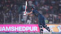 GT Vs KKR Live Score, IPL 2026: Shubman Gill Starts Chase With Authority As Crisp Cover Drive (AP Photo/Ajit Solanki) : Gujarat Titans' captain Shubman Gill plays a shot during the Indian Premier League cricket match between Gujarat Titans and Kolkata Knight Riders in Ahmedabad, India, Friday, April 17, 2026.