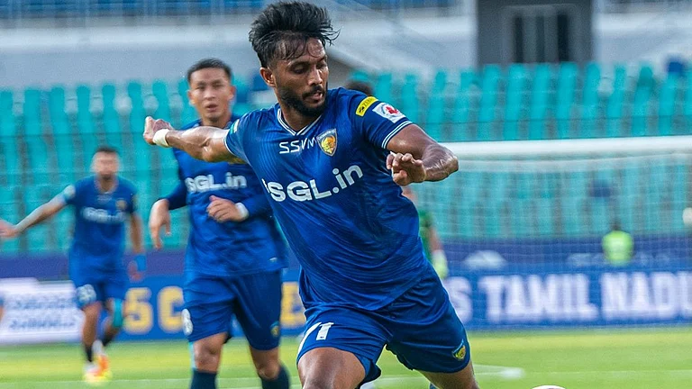 Chennaiyin FC footballers in action in ISL 2025-26. - ChennaiyinFC/X