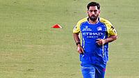 SRH Vs CSK Live Cricket Score, IPL 2026: SunRisers Welcome Buoyant Super Kings To Hyderabad Photo: PTI : MS Dhoni during a practice session ahead of an Indian Premier League 2026 match between Sunrisers Hyderabad and Chennai Super Kings in Hyderabad.