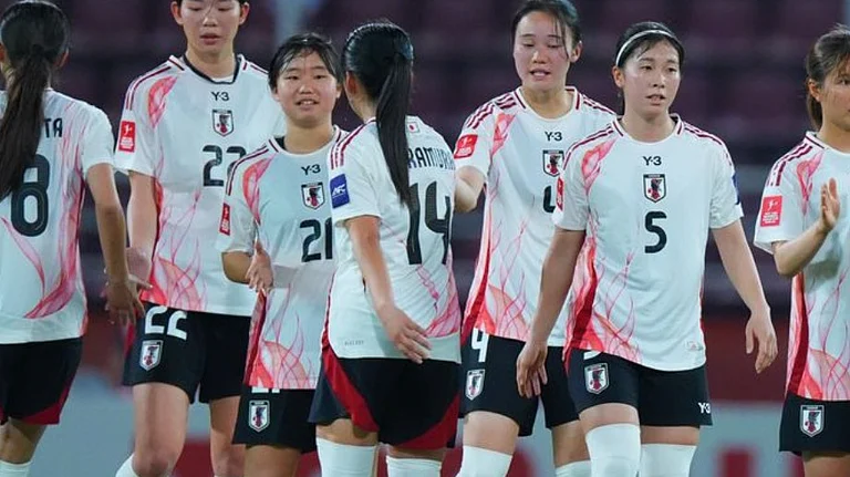 Japan footballers in action during AFC U20 Asian Cup 2026 in Thailand. - AFC