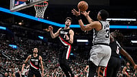NBA Playoffs, Western Conference Preview: Round 1 Match-Ups, 2026 Season Head-To-Head Records And Predictions AP Photo : San Antonio Spurs forward Keldon Johnson (3) grabs the rebound ahead of Portland Trail Blazers' Jrue Holiday (5) and Deni Avdija (8) during the second half of an NBA basketball game.