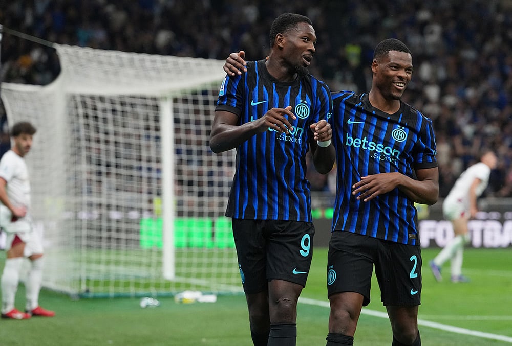 inter milan vs cagliari serie a soccer-Marcus Thuram