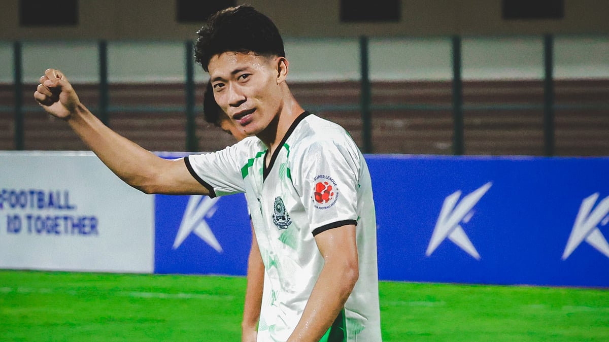 Adison Singh celebrates after scoring a goal against Odisha FC in ISL 2025-26 clash in Bhubaneshwar. - IndSuperLeague/X