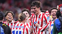 Atletico Madrid Vs Real Sociedad Live Score, Copa Del Rey Final: Line-Ups Out; Colchoneros Meet La Real In Title Clash Photo: AP/Manu Fernandez : Atletico Madrid's players celebrate at the end of the Champions League quarter-final second leg match between Atletico Madrid and Barcelona in Madrid, Spain.