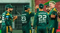MultanSultans/X : Multan Sultans players in action during PSL 2026 match at National Stadium in Karachi. 