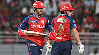 AP : Cooper Connolly, right, and his batting partner Priyansh Arya run between the wickets during the Indian Premier League match between Punjab Kings and Lucknow Super Giants in New Chandigarh.