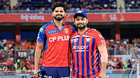 PBKS Vs LSG Toss Update, IPL 2026: Lucknow Super Giants Fielding First - Check Playing XIs X/Indian Premier League : Captains Shreyas Iyer (left) and Rishabh Pant at the toss for the Punjab Kings vs Lucknow Super Giants match in Indian Premier League 2026.