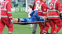 Cesena Goalkeeper Breaks Neck After Brutal Collision In Italian Second-Tier Match – Video | Photo: Instagram/jklinsmann33 : Cesena goalkeeper Jonathan Klinsmann being stretchered off against being injured during the Serie B match against Palermo on April 18, 2026.