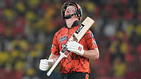 IPL 2026 Stats: Who Are Orange Cap, Purple Cap Holders After KKR Vs RR, Match 28 And PBKS Vs LSG, Match 29? | Photo: AP/Mahesh Kumar A. : Sunrisers Hyderabad's Heinrich Klaasen celebrates his fifty runs during the Indian Premier League cricket match between Sunrisers Hyderabad and Chennai Super Kings in Hyderabad.