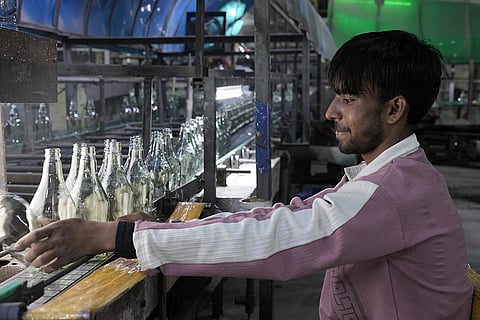 Kushwaha Nagar area of Firozabad is home to more than 400 craftsmen, flame workers to be specific. These craftsmen, who form a large chunk of the unorganised sector, use flames fuelled by oxygen and LPG to melt and shape glass rods at high temperatures—the technique of manipulating molten glass directly in the flame enables the creation of intricate items like jewellery beads, small sculptures, decorative pieces, bangles and marbles. Due to the lack of LPG cylinders, there work came to a standstill.  