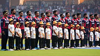 Nepal Vs UAE Preview, 2nd T20I: Live Streaming, Squads, Venue - All You Need to Know | Photo: AP/Rafiq Maqbool : File image of Nepal players at the T20 World Cup cricket match in Mumbai.