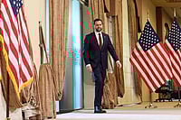 Talks Uncertain, Ceasefire Clock Ticking: Is War In West Asia Set To Resume? Jacquelyn Martin : Vice President JD Vance arrives to speak at a news conference after meeting with representatives from Pakistan and Iran, Sunday,