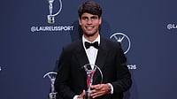 Laureus World Sports Awards 2026: Alcaraz, Sabalenka Land Top Honours - Check Full List Of Winners AP : Tennis star Carlos Alcaraz with the trophy.