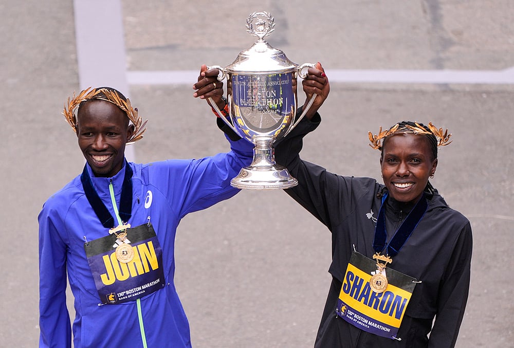 Boston Marathon 2026-John Korir of Kenya,  Sharon Lokedi of Kenya