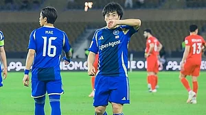 | Photo: Instagram/fcmachidazelvia : Machida Zelvia's Yuki Soma celebrates after scoring during the AFC Champions League Elite semi-final against Shabab Al-Ahli on April 21, 2026.