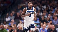 | Photo: AP/Gareth Patterson : Minnesota Timberwolves guard Anthony Edwards runs the court before an NBA basketball game against the Dallas Mavericks, in Dallas.