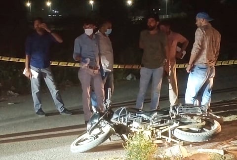 Forensic officials at the site, as a shooter of the Tillu Tajpuria gang, who was out on parole and absconding, was apprehended after a brief exchange of fire with the Delhi Police's Special Cell, in Rohini area, New Delhi.