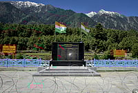 | Photo: Yasir Iqbal : A memorial for the Pahalgam victims, built on the banks of the Lidder River in Pahalgam.