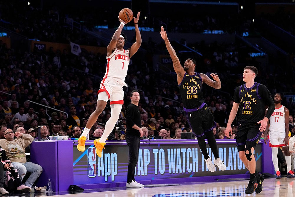 NBA Basketball Game: Los Angeles Lakers vs Houston Rockets