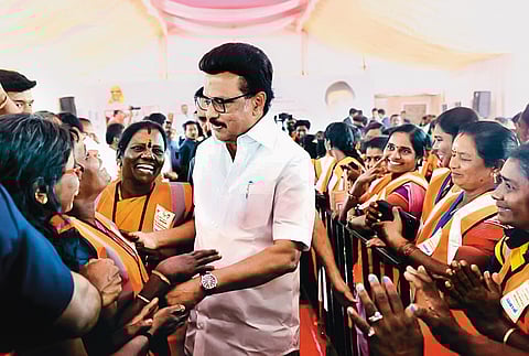 MK Stalin meeting with women workers