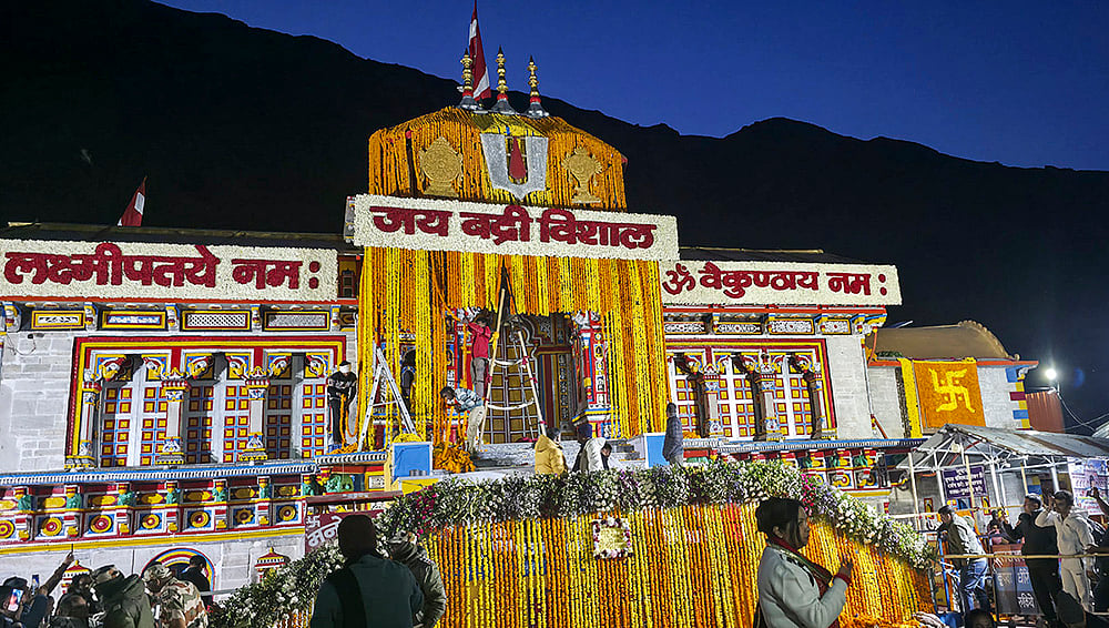 Preps of Badarinath Temples portal opening ceremony