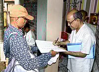 Deleted, But Dutybound: Bengal’s Voteless Poll Workers ANI : BLO interact with residents during the house-to-house distribution of Enumeration Forms (EFs) for the second phase of the Special Intensive Revision (SIR) of electoral rolls in Kolkata Kolkata, Nov 05