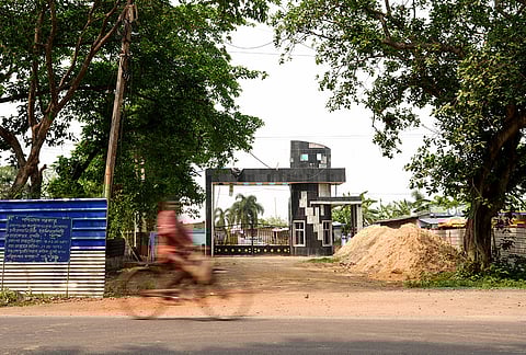 The university has been allotted 7 acres of land in Baliguri near Tarakeswar. The land, enclosed by a large gate, remains barren with heaps of sand. 