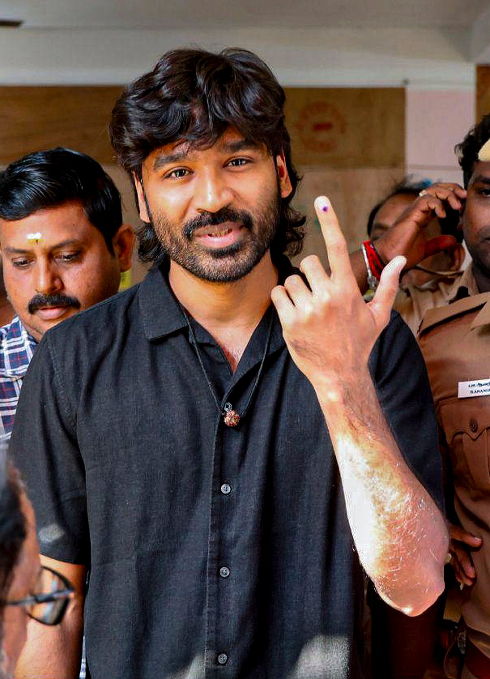 TN polls: Actor Dhanush casts vote