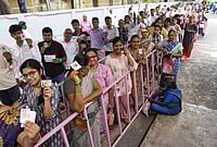 Tamil Nadu Assembly Election 2026 In Photos: Long Queues Of Voters In Central Chennai | Photo: Suresh K Pandey/Outlook : People standing in queue to vote during the 2026 Tamil Nadu Assembly elections, at a polling booth in Egmore.