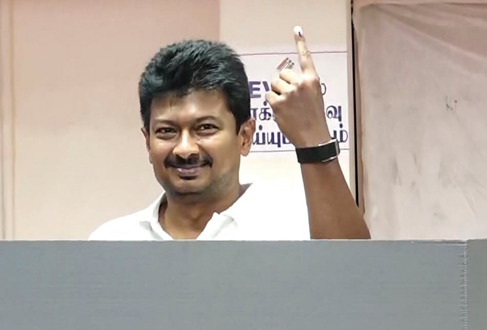 TN polls: Udhayanidhi Stalin casts vote