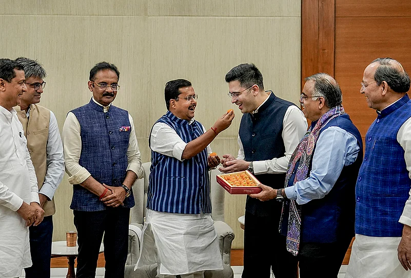 Raghav Chadha, others meet BJP President Nabin