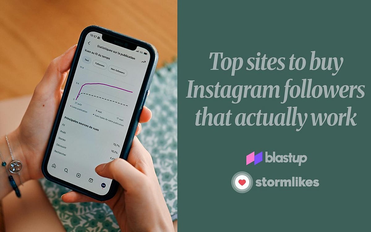 Buying Instagram followers guide with app icons - null