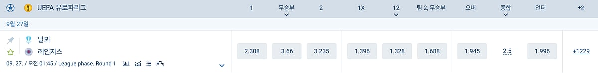 축구 베팅 옵션