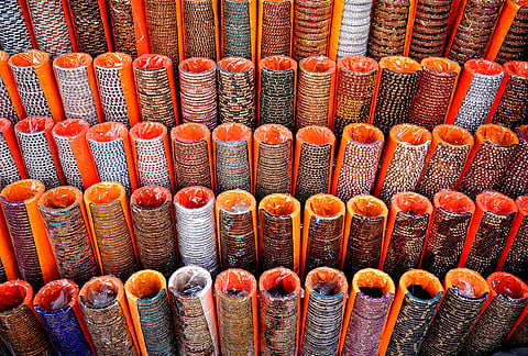 Sadar Bazaar in Firozabad is a hub for bangles. The shop keepers sell locally as well as across the countries. Bangles are also exported from here   